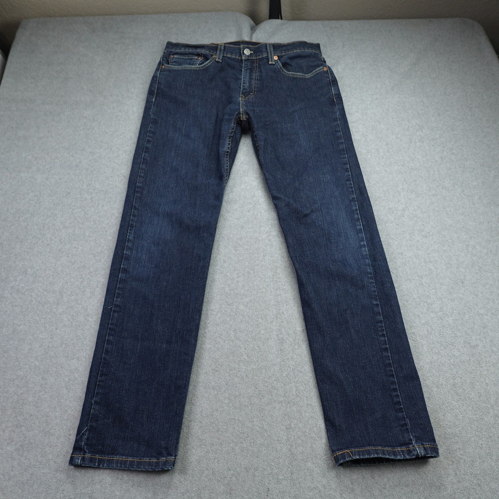 Levis 502‎ Jeans Mens 30x30 (act. 30x28) Blue Taper Dark Wash Stretch Denim